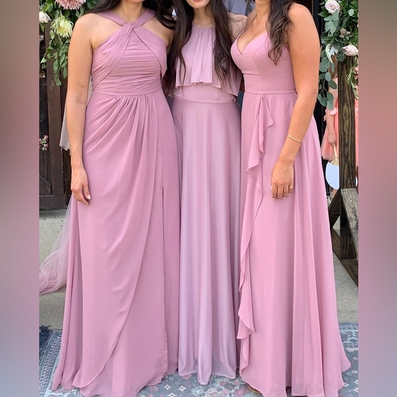 AZAZIE EMMALYN DRESS DUSTY MAUVE - Picture 1 of 4